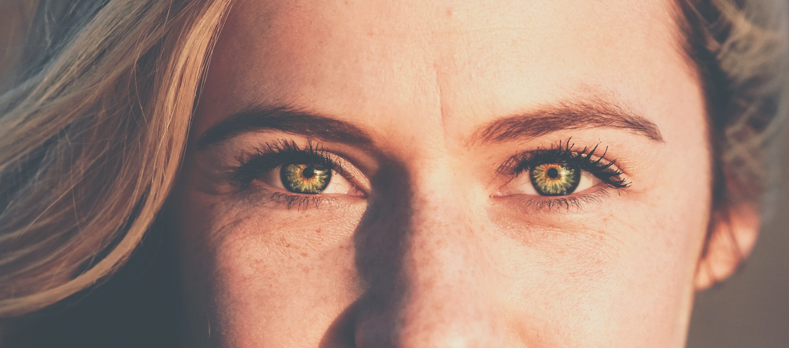 close up of woman's eyes natural eye health