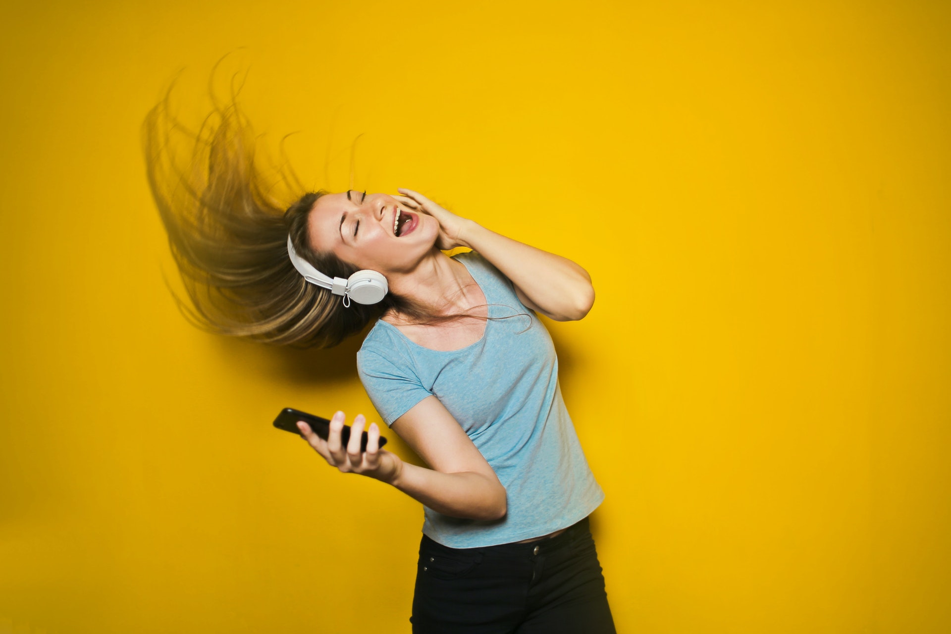 woman dancing with energy